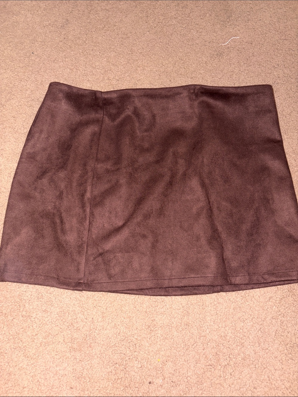 Brown Suede Mini Skirt - Classic Women's Skirt